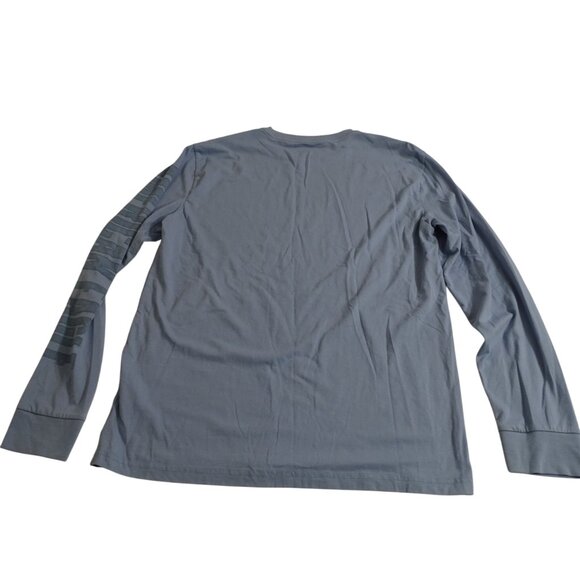 American Eagle Super Soft Standard Long Sleeve Graphic T Shirt Blue Men Size M - Picture 4 of 8